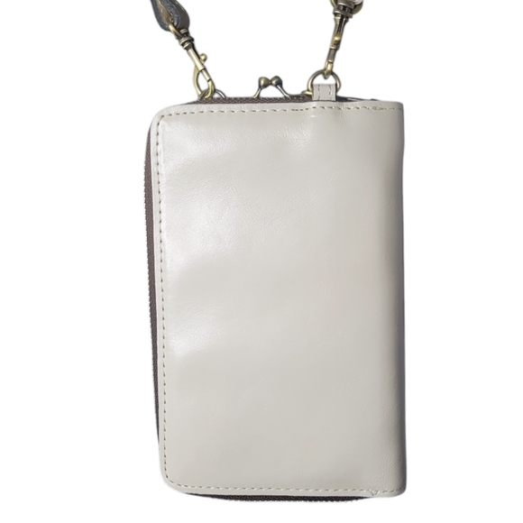 Patricia Nash Pertina Frame Crossbody Kisslock Bag in Ivory - Picture 5 of 13